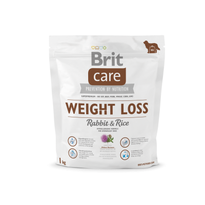 Brit Care Weight Loss Rabbit &amp; Rice 1kg (д/собак с лишним весом)