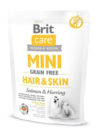 Brit Care GF Mini Hair&Skin; 0,4 kg (д/собак малых пород) здоровая кожа и шерсть