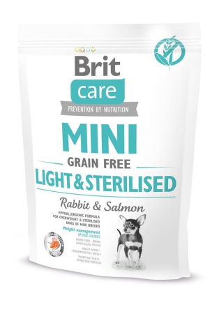 Brit Care GF Mini Light&Sterilised; 0,4 kg (д/собак малых пород) контроль веса